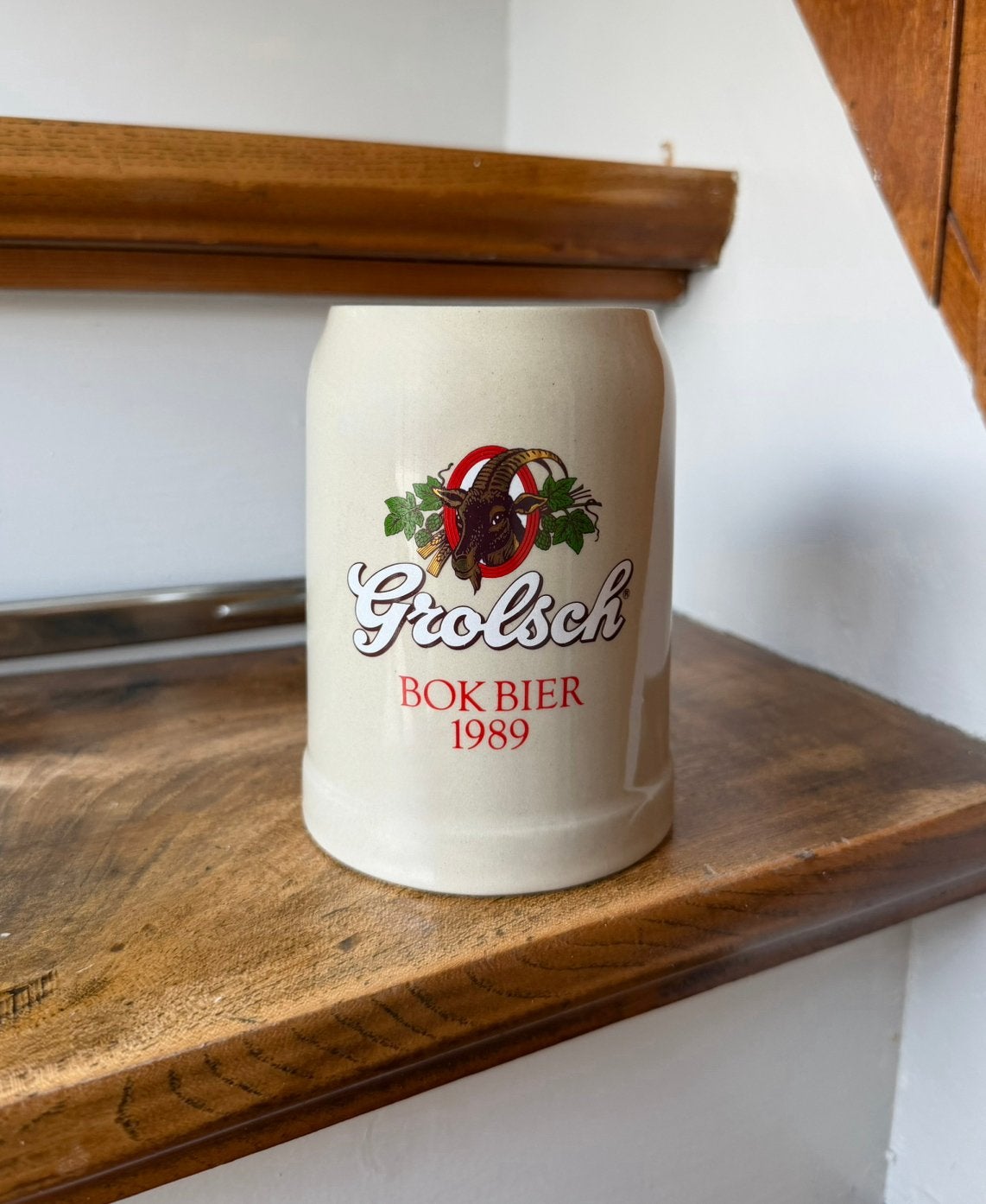Grolsch bokbier bierpul 1989, Verzamelen, Ophalen of Verzenden, Zo goed als nieuw, Pul(len), Grolsch