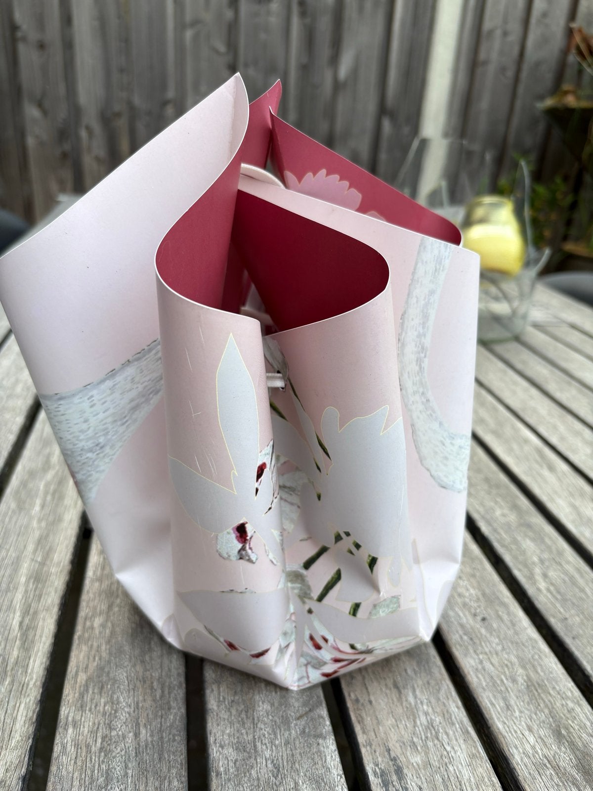 Vouw vaas Flamingo - Uniek en Duurzaam Design, Huis en Inrichting, Woonaccessoires | Vazen, Ophalen of Verzenden, Zo goed als nieuw