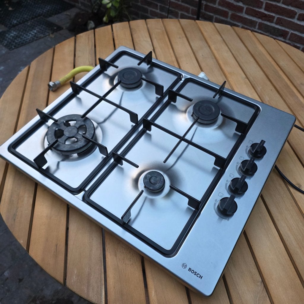 Bosch Serie 4 Vierpits Gaskookplaat, Ophalen, Gebruikt, 4 kookzones, Inbouw