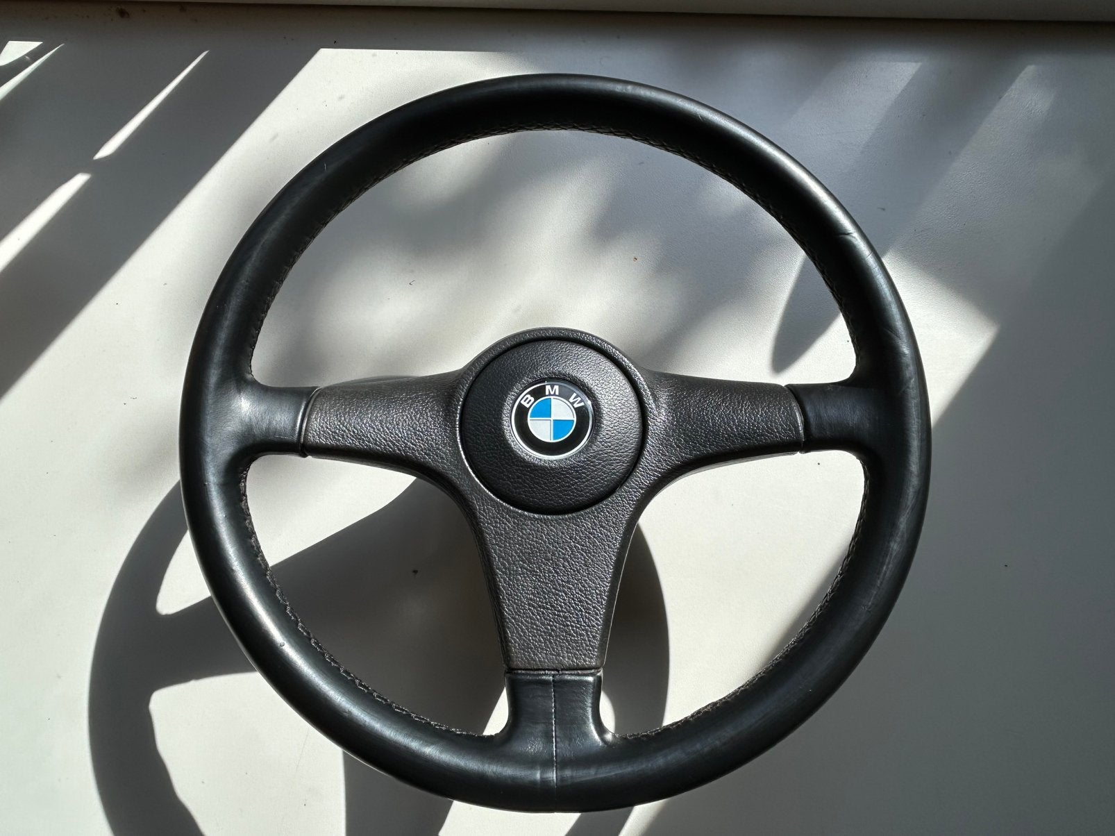 BMW E30 leren Edition stuur., Auto-onderdelen, Besturing, Ophalen of Verzenden, Gebruikt, BMW