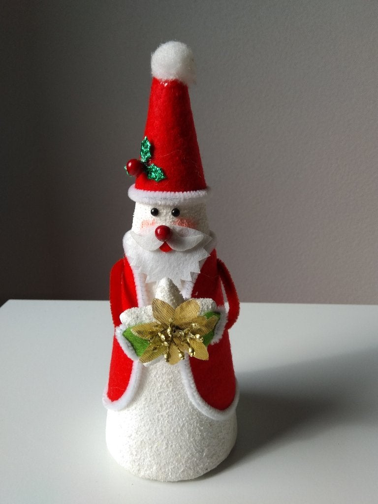 vintage sneeuwpop, kerstman piepschuim, Ophalen of Verzenden, Gebruikt