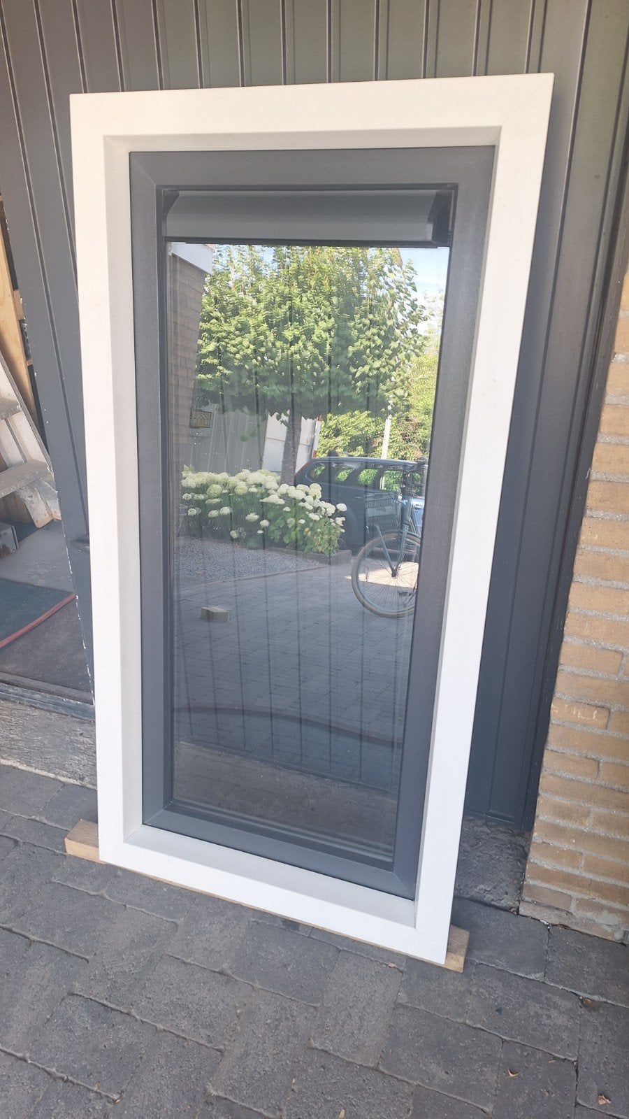 Kunststof Gevelraam met Dubbelglas en Ventilatie, Ophalen, Gevelraam of Ruit, 80 tot 120 cm, 120 tot 160 cm
