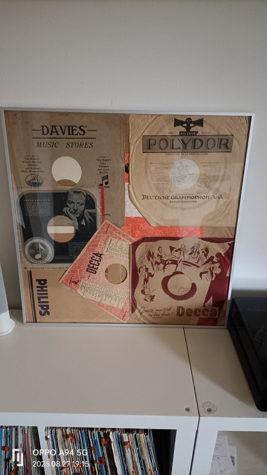 Unieke ingelijste 78 toeren platenhoezen - Decoratie, Cd's en Dvd's, Ophalen, Gebruikt, Overige formaten, Overige typen