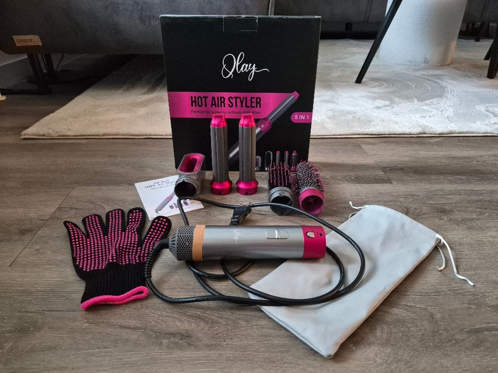 Qlay Airstyler 5-in-1 Set - Krultang, Föhnborstel, Sieraden, Tassen en Uiterlijk, Ophalen of Verzenden, Nieuw, Föhn of Haardroger