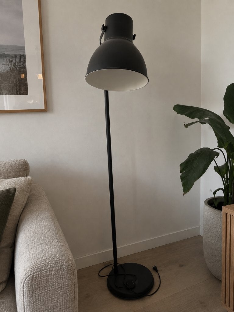 Ikea Hektar vloerlamp donkergrijs, Ophalen, Gebruikt, 150 tot 200 cm