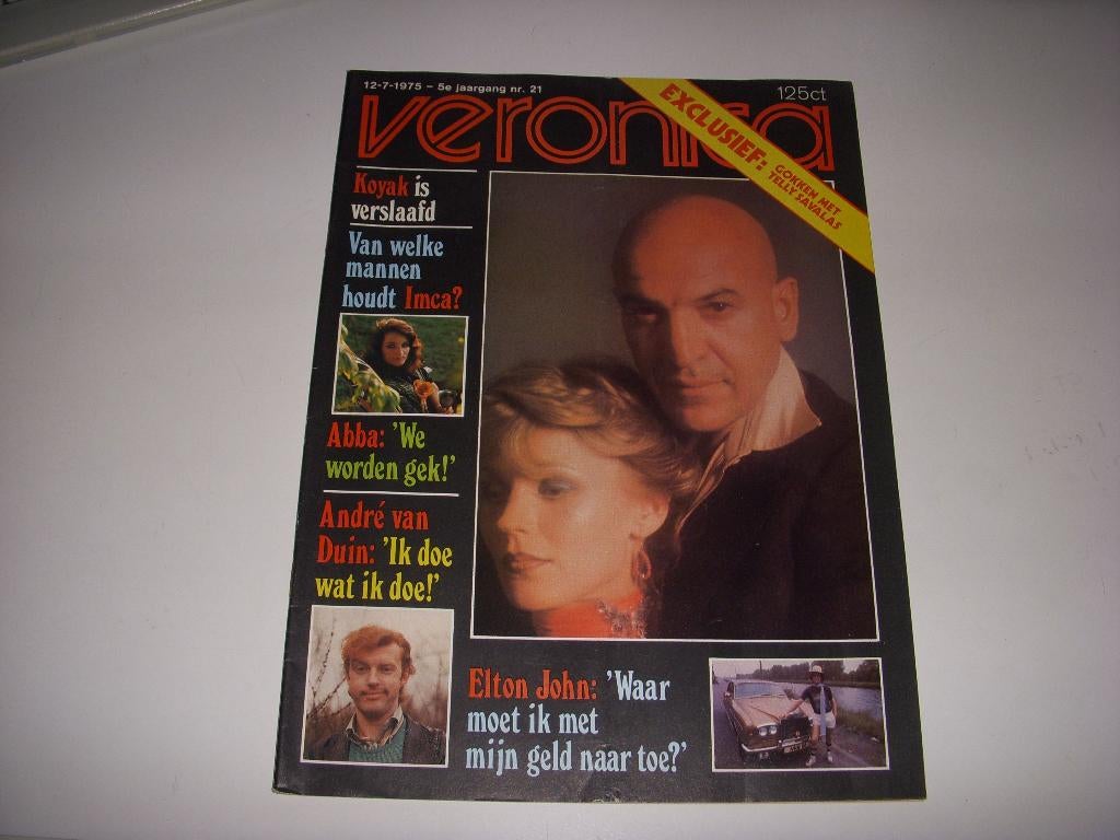 Muziektijdschrift VERONICA 12 juli 1975, Andre van Duin, Ophalen of Verzenden, Gelezen, Muziek, Film of Tv