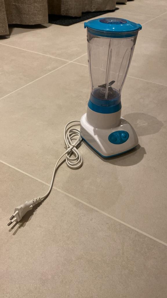Compacte Blender - Wit/Blauw - Ideaal voor Smoothies, Ophalen, Nieuw, Blender