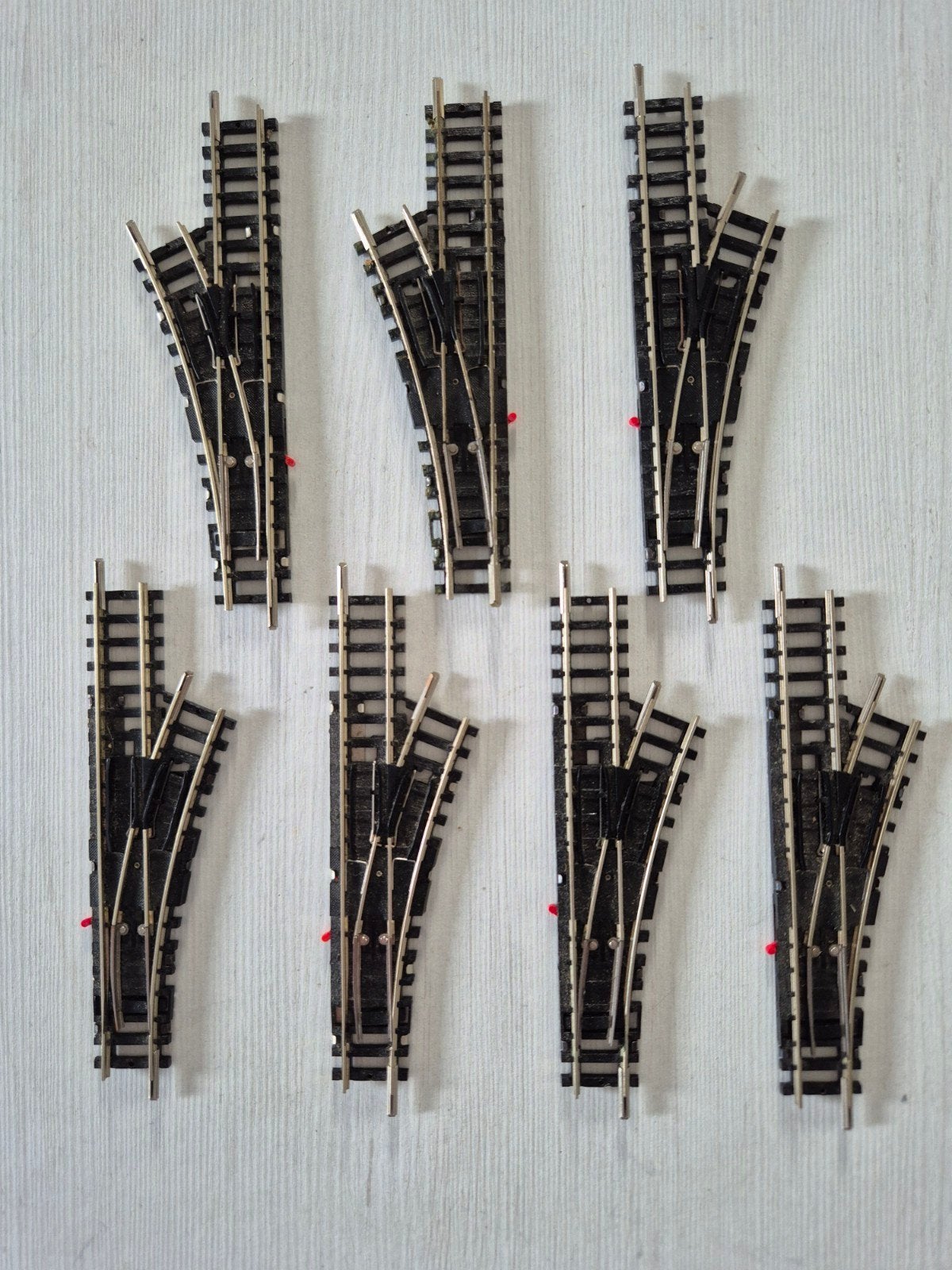 7 Minitrix wissels 4961/4963, Gebruikt, Gelijkstroom, Trix, Rails