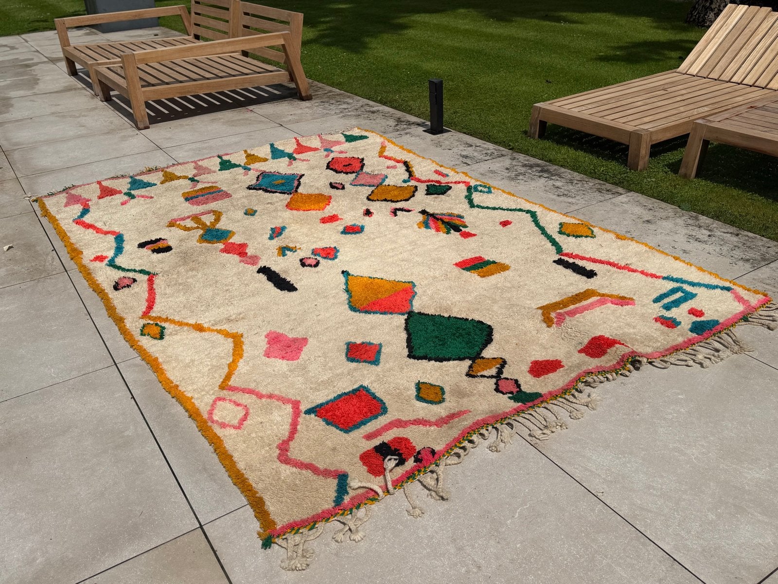 Kleurrijk Berber Tapijt - Uniek en Authentiek, Gebruikt, 200 cm of meer, Ophalen of Verzenden, 200 cm of meer