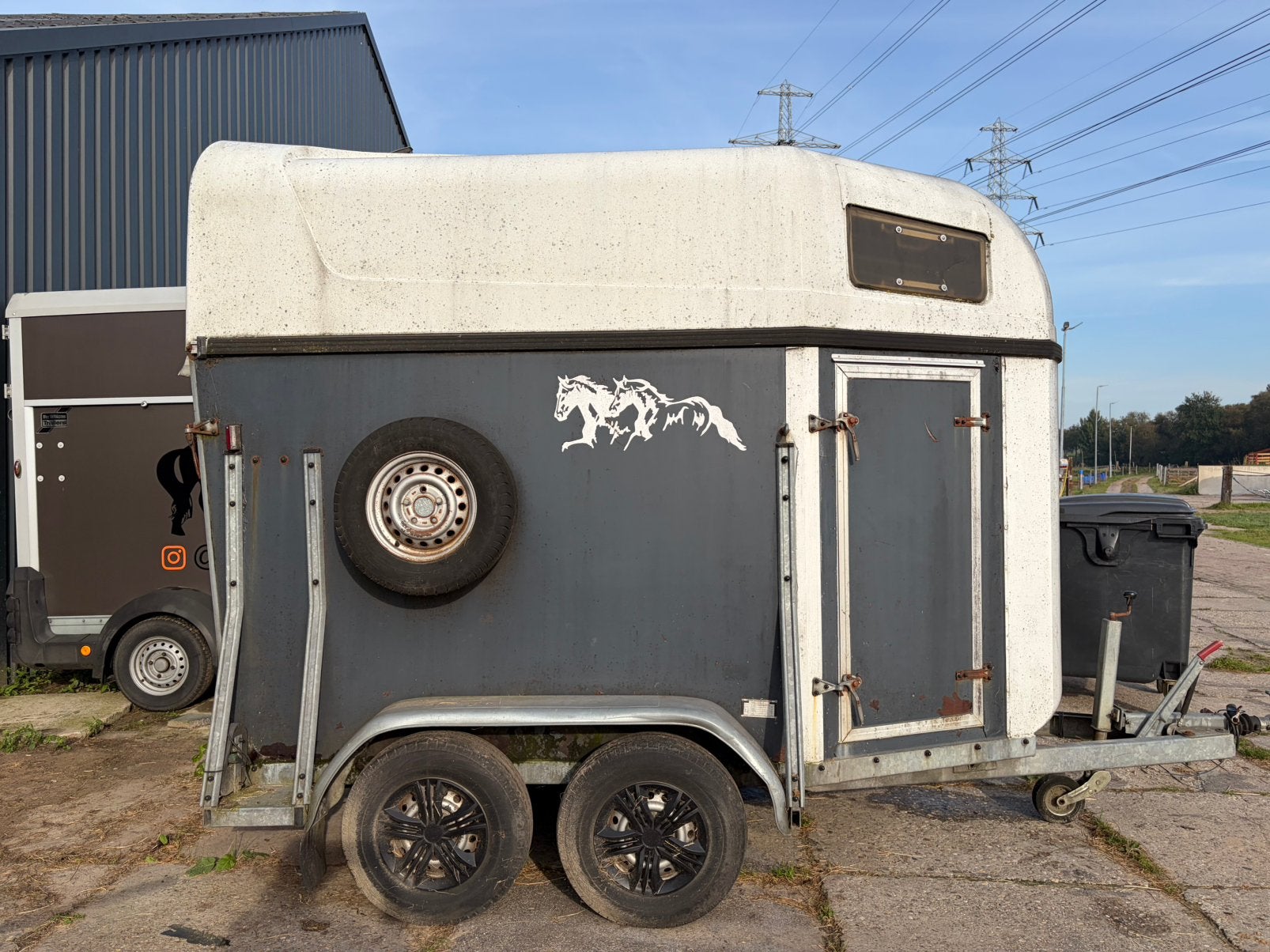 OPKNAP 2 paardstrailer, Ophalen, Gebruikt, 2-paards trailer