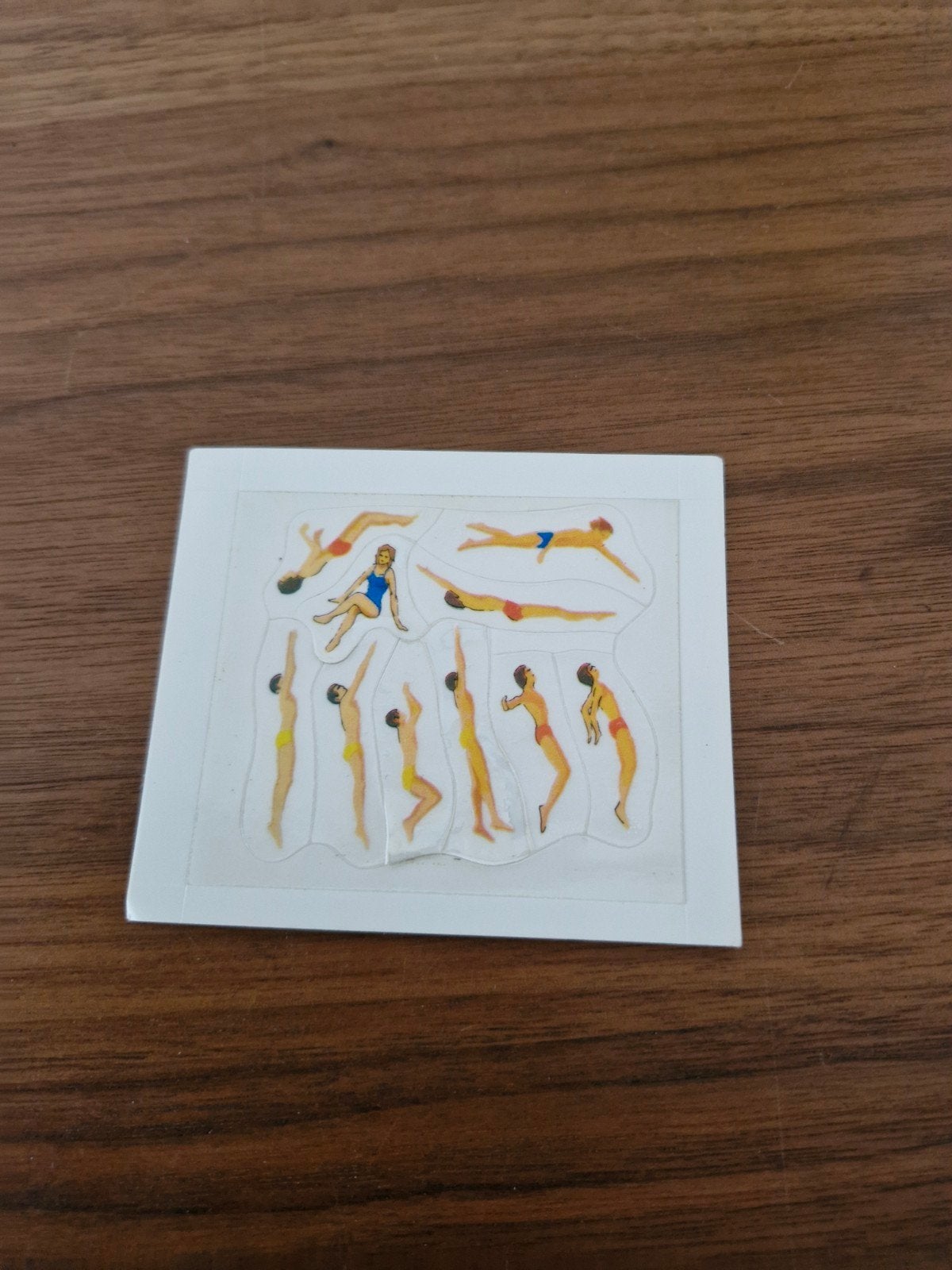 9692 Vintage Zwemmers Stickers - Nieuwstaat, Verzamelen, Ophalen of Verzenden, Nieuw, Overige typen