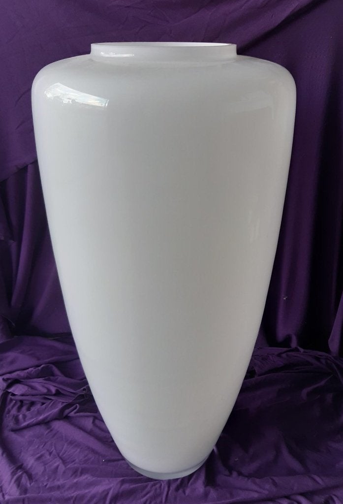 Vaas * Wit * 62 cm Bloemenvaas * Glas, Ophalen, Wit, 62 cm, Glas