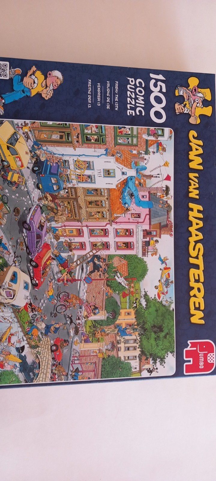Jan van Haasteren - Vrijdag de 13e - 1500 stukjes, Hobby en Vrije tijd, Ophalen, 500 t/m 1500 stukjes, Zo goed als nieuw, Legpuzzel