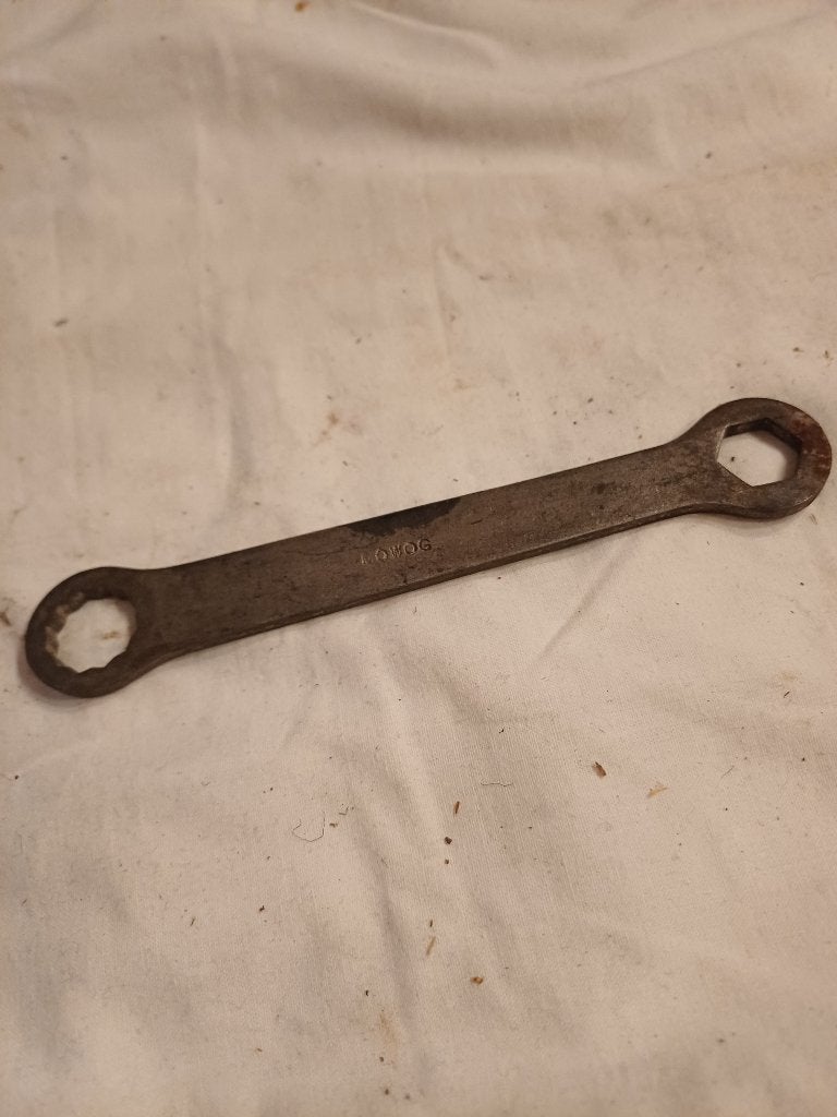 Vintage MOWOG sleutel | Origineel boordgereedschap MG Morris, Ophalen of Verzenden, Gebruikt