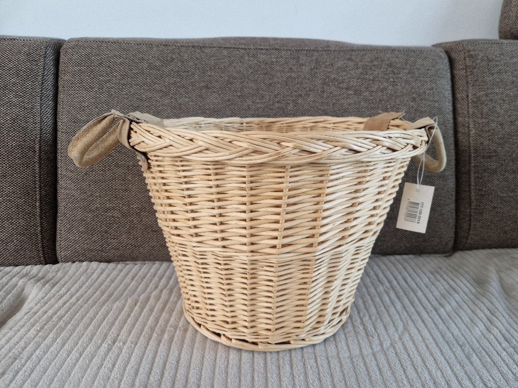 Nieuwe rieten mand voor bijvoorbeeld kerstboom!, Ophalen of Verzenden, Nieuw, Rond, Riet