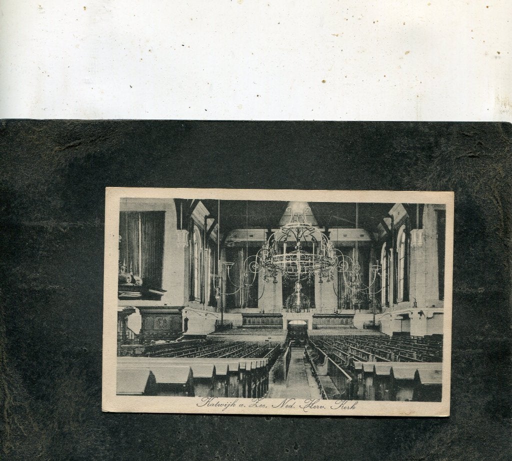 Ansicht Katwijk aan Zee - Interieur Ned. Herv. Kerk, Verzenden, 1920 tot 1940, Gelopen, Zuid-Holland