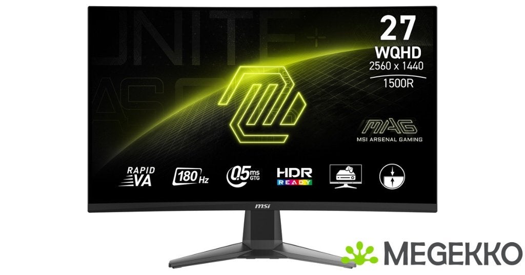 mag 27cq6f Monitor MSI, IPS, Minder dan 1 ms, 151 t/m 200 Hz, Ophalen