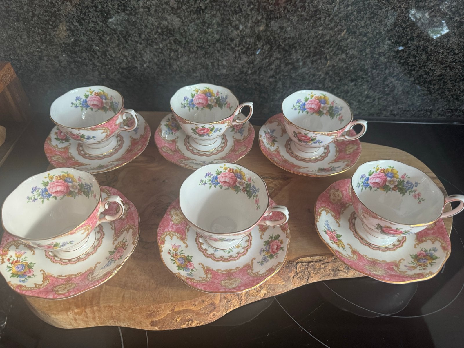 Royal Albert Lady Carlyle kop en schotels (6x), Ophalen of Verzenden