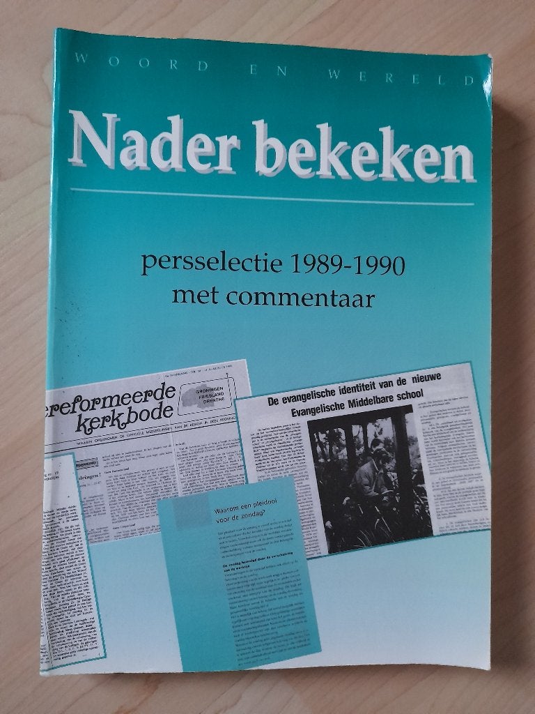 NADER BEKEKEN PERSSELECTIE 1989 - 1990 MET COMMENTAAR, Boeken, Ophalen of Verzenden, Gelezen