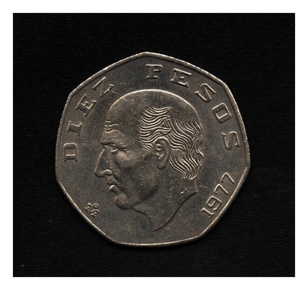 10 pesos Mexico 1977 (m 87), Ophalen of Verzenden, Midden-Amerika, Losse munt