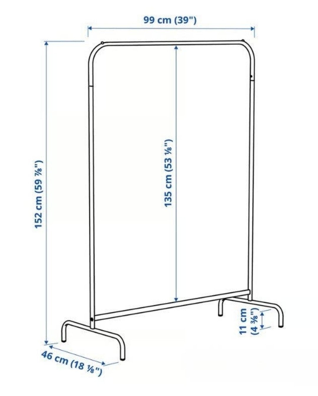 2x ikea kledingrek, Ophalen, Zo goed als nieuw
