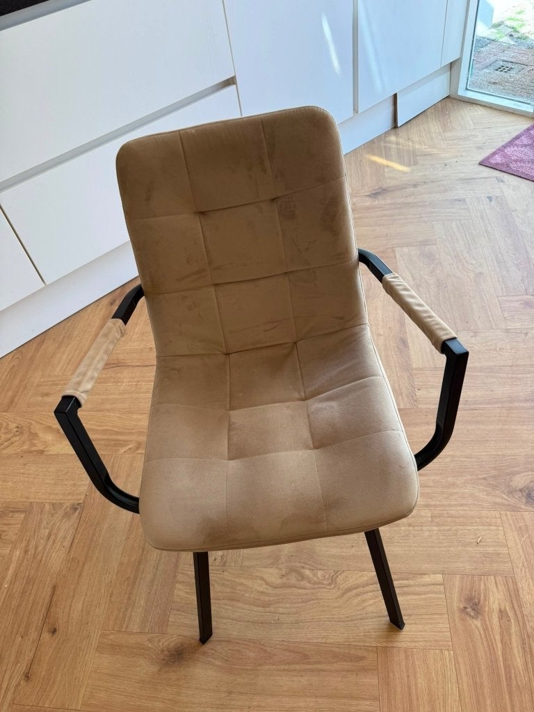Eetkamerstoel beige, Ophalen, Gebruikt, Overige kleuren, Eén