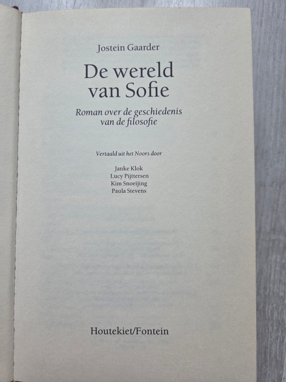 De wereld van Sofie, Boeken, Ophalen, Gelezen, Wijsbegeerte of Ethiek, Jostein Gaarder