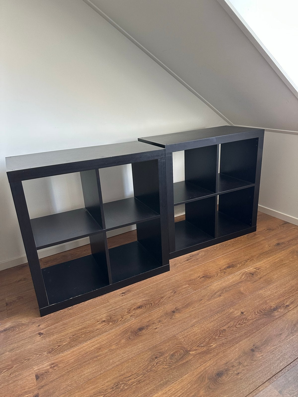 IKEA Kallax opbergkast laag, zwart, 79x79x39,5cm, Ophalen, Gebruikt