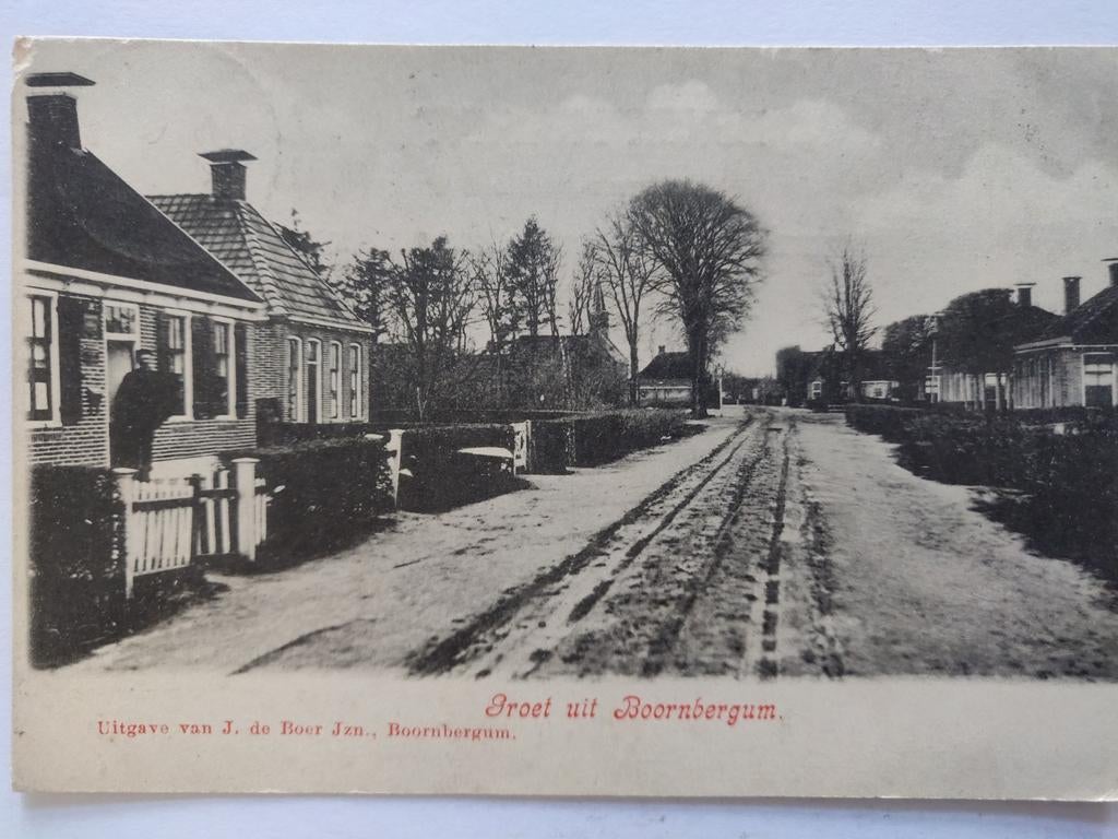 X512 Boornbergum 1907 naar Lippenhuizen, Verzamelen, Ansichtkaarten | Nederland, Ophalen of Verzenden, Voor 1920, Noord-Holland