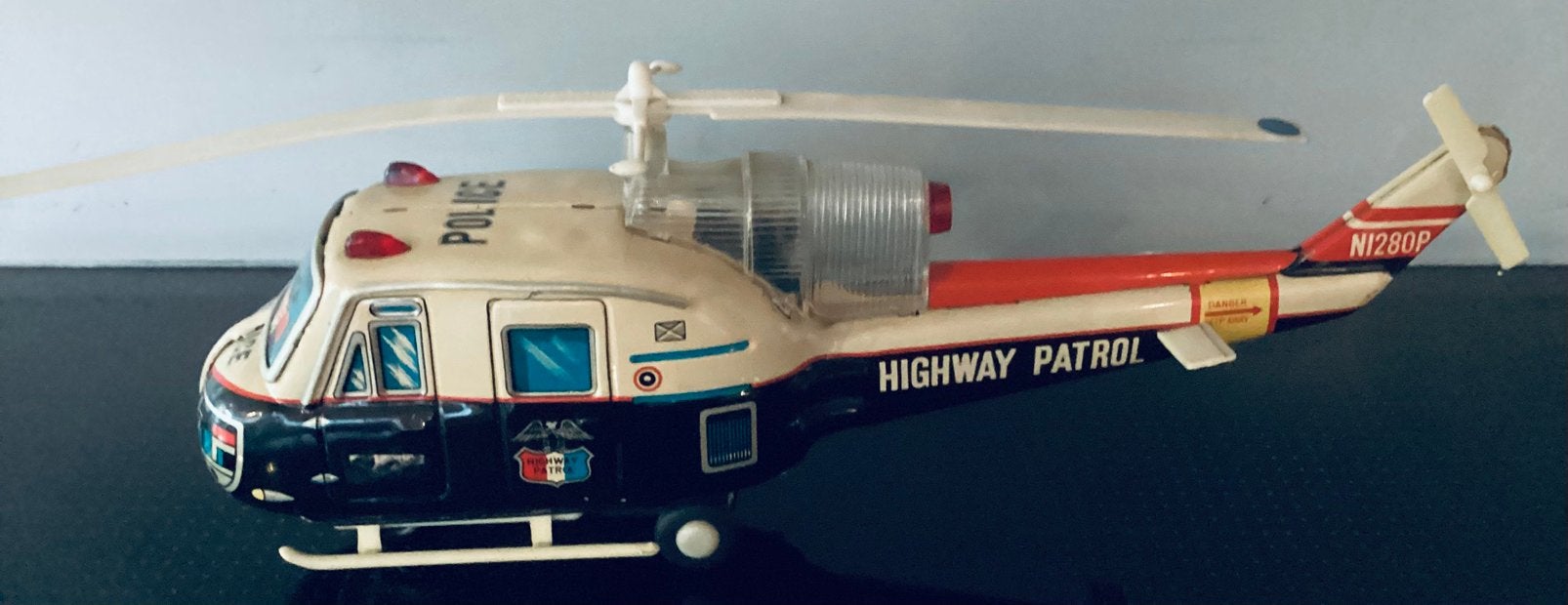 1960 Blikken Highway Patrol politie Helicopter,36 cm,Japan, Antiek en Kunst, Ophalen