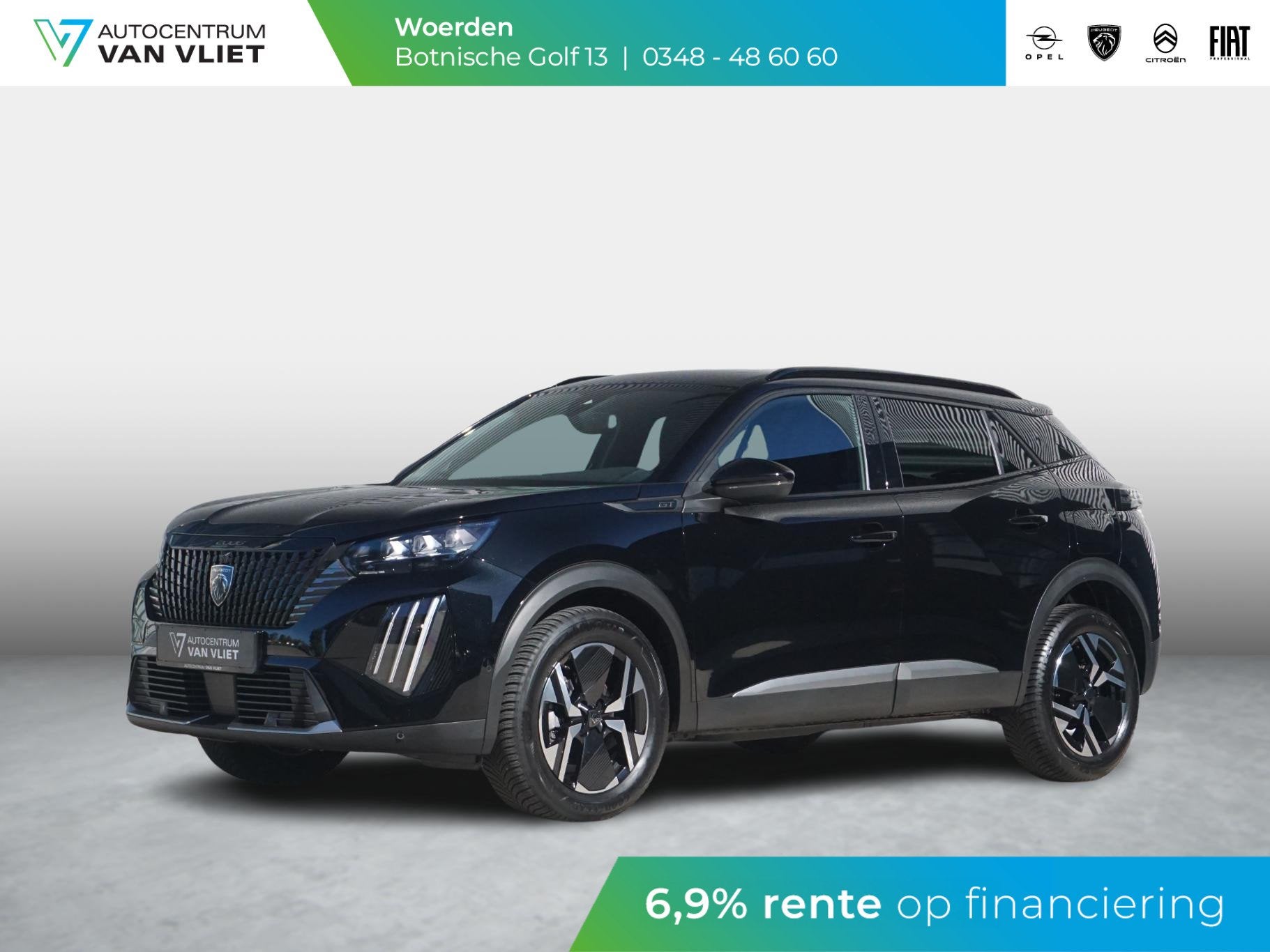 Peugeot 2008 1.2 Hybrid 145 GT 360 Camera, 136 pk, Gebruikt, 1199 cc, Leder en Stof