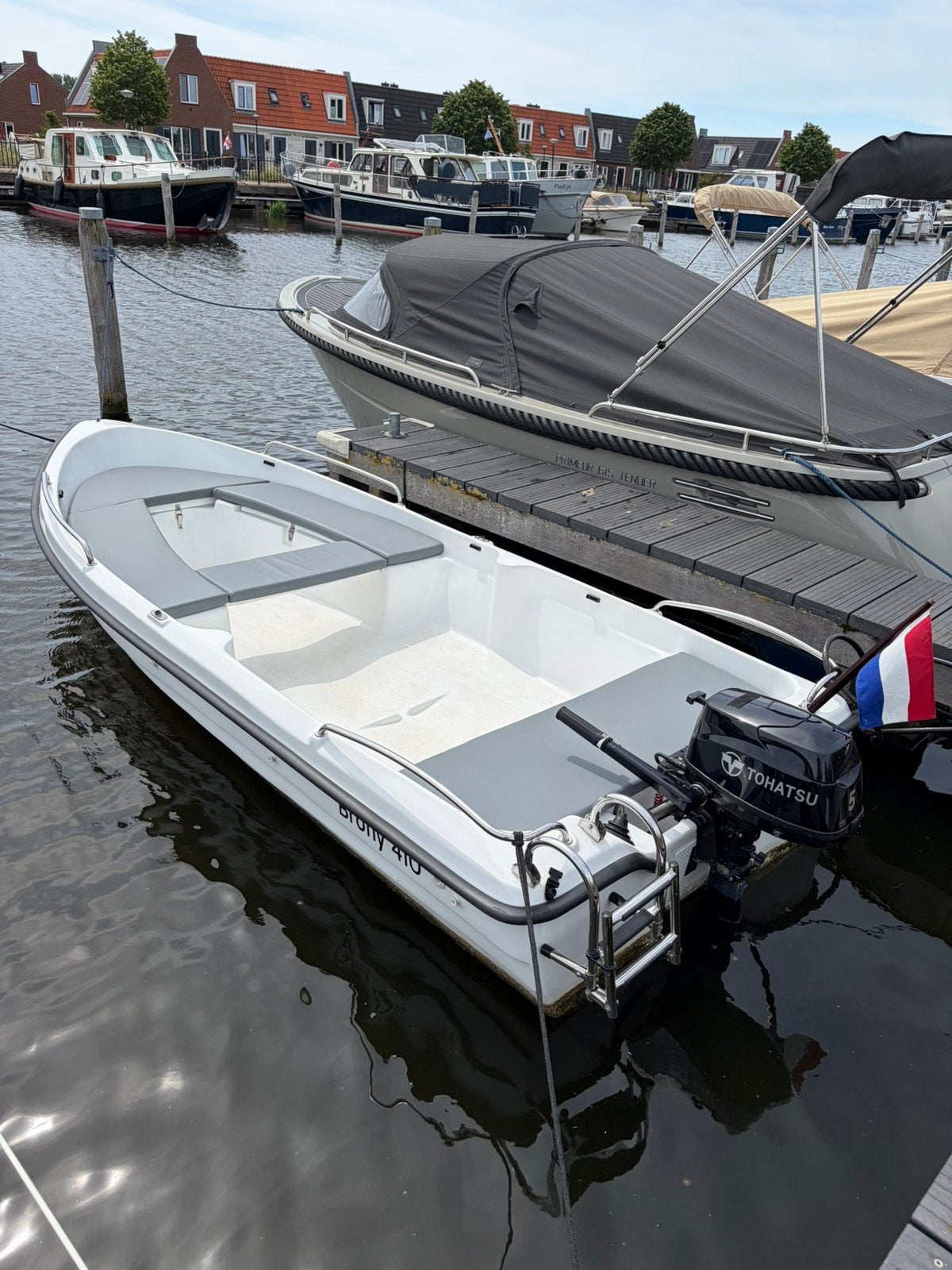 Brony 410 sloep 2020 + Tohatsu 5 PK 4-takt | Direct varen!, Watersport en Boten, Overige typen, 4 m, Zo goed als nieuw, Rondzit