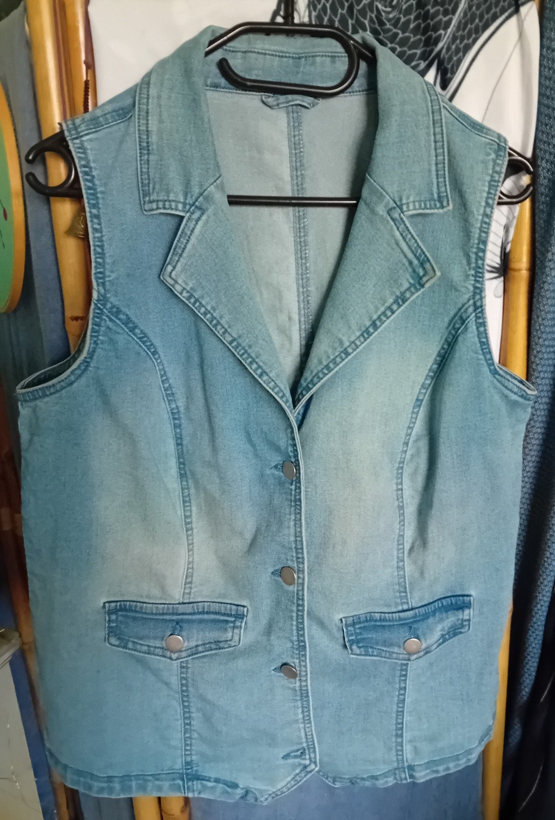 Nieuw Dames Spijkergilet Maat 44, Ophalen of Verzenden, Nieuw, Blauw