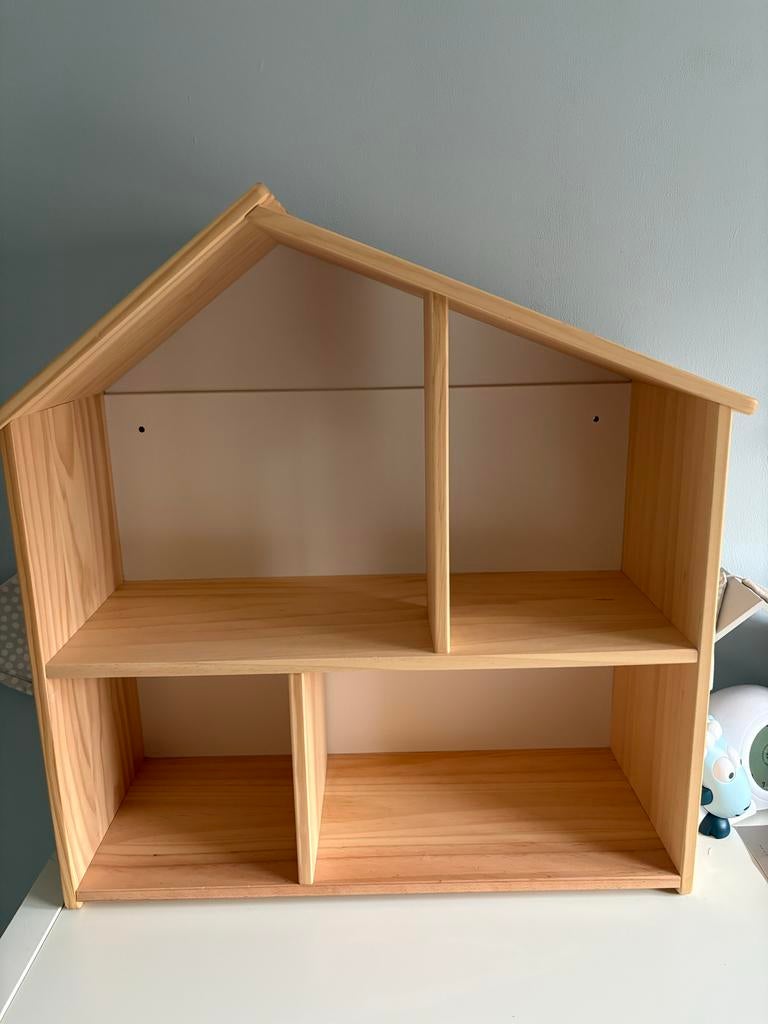 Houten poppenhuis - Onbeschilderd en klaar voor decoratie, Ophalen, Zo goed als nieuw, Poppenhuis