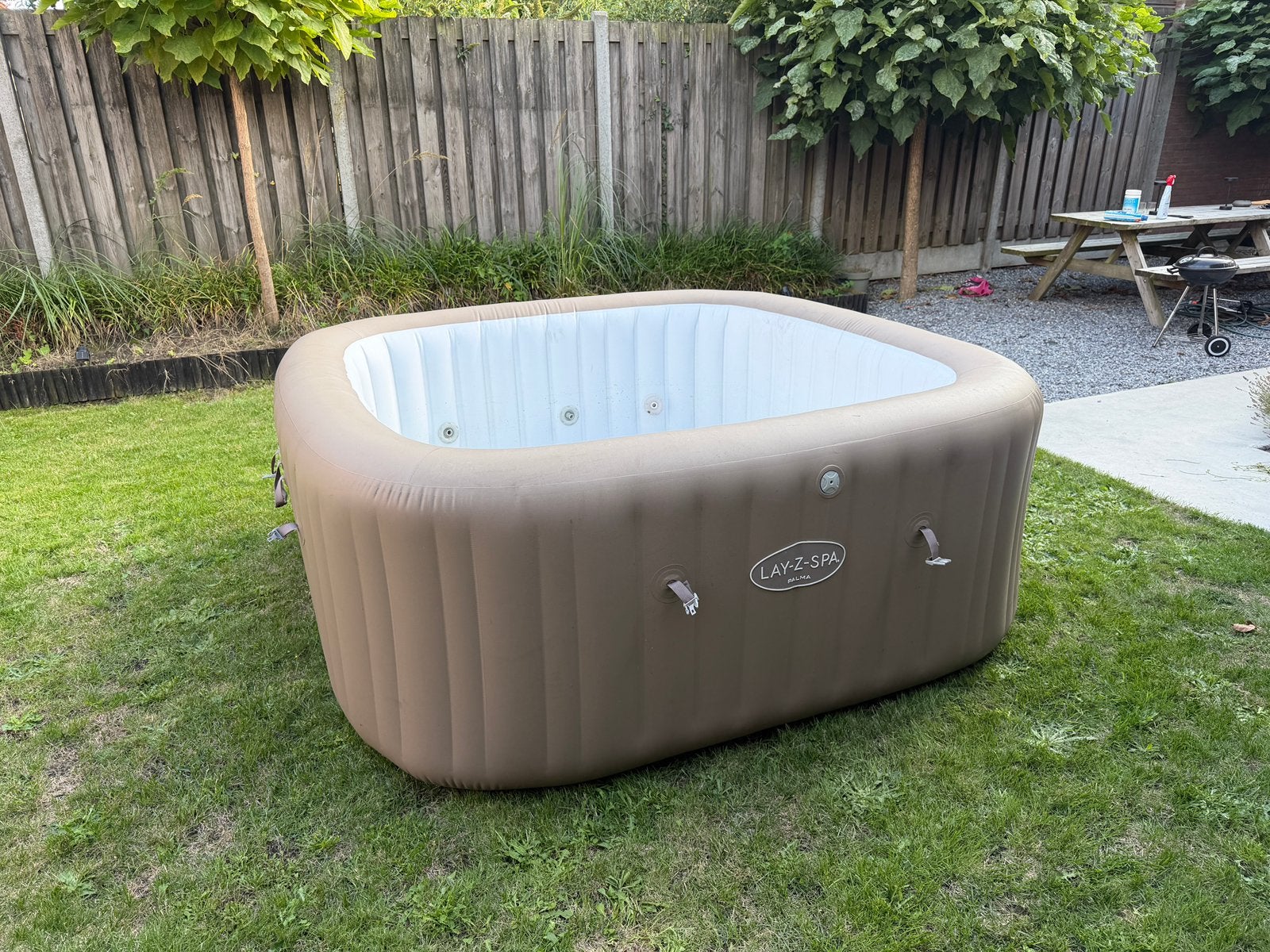 Lay-Z-Spa Palma HydroJet Pro 7 persoons – jacuzzi – compleet, Tuin en Terras, Ophalen, Zo goed als nieuw, Pomp