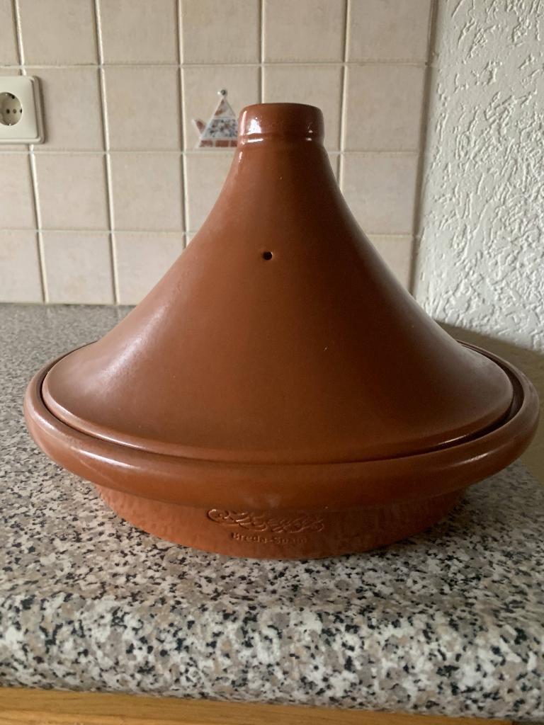 tajine bruin, Overige typen, Ophalen of Verzenden, Zo goed als nieuw, Steen/keramiek