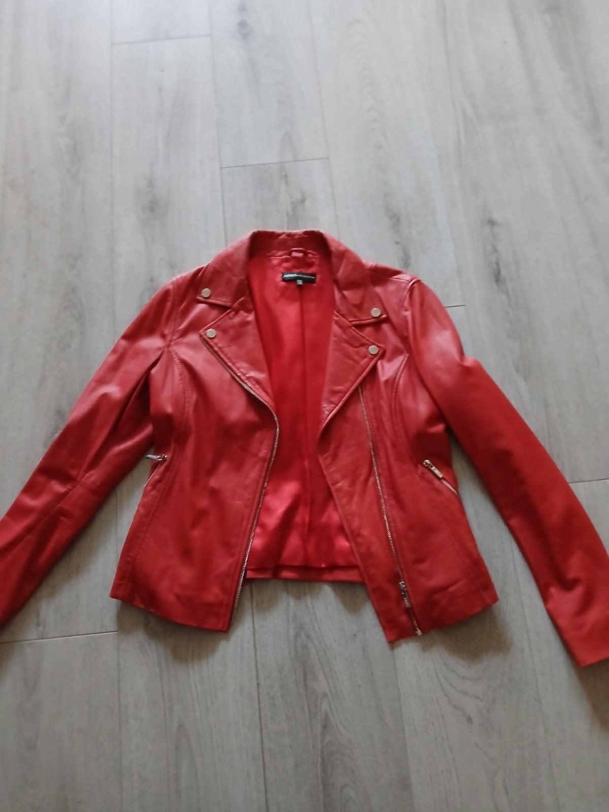 Arma Collection rood leren jas jack, maat 38, Kleding | Dames, Verzenden, Zo goed als nieuw, Maat 38/40 (M), Rood