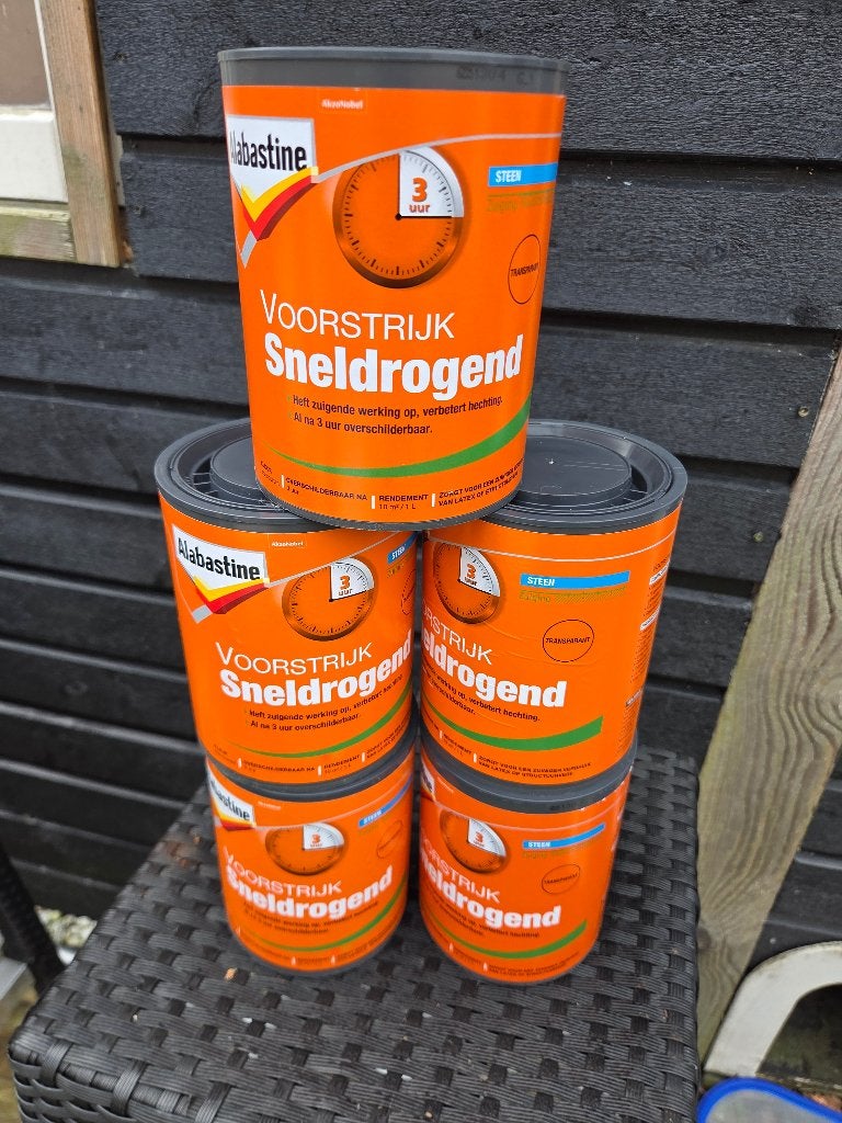 Voorstrijk  5 potten, Ophalen of Verzenden, Nieuw, Wit
