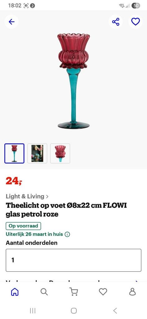 2 stuks, Ophalen of Verzenden, Overige materialen, Kandelaar, Minder dan 25 cm