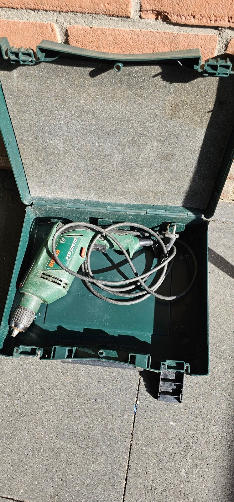 Bosch PSB 600 RE Boormachine in koffer, Boormachine, Ophalen of Verzenden, Variabele snelheid, Gebruikt