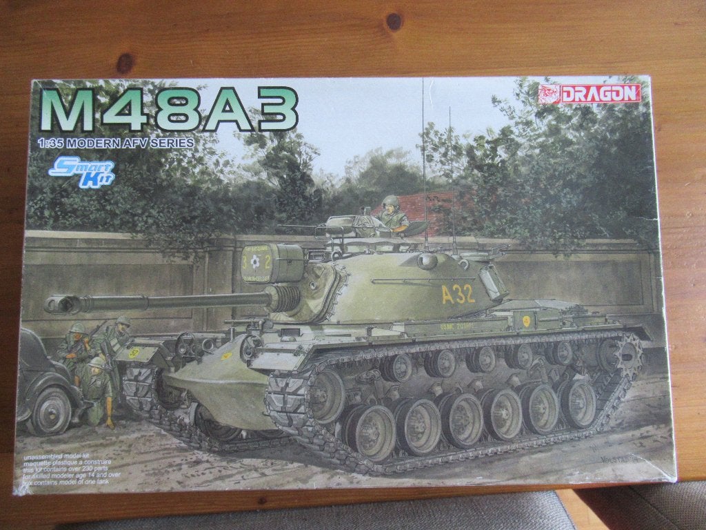 M48 A3 Patton (Dragon 1/35), Hobby en Vrije tijd, Modelbouw | Auto's en Voertuigen, Overige merken, Tank, 1:32 tot 1:50, Ophalen of Verzenden