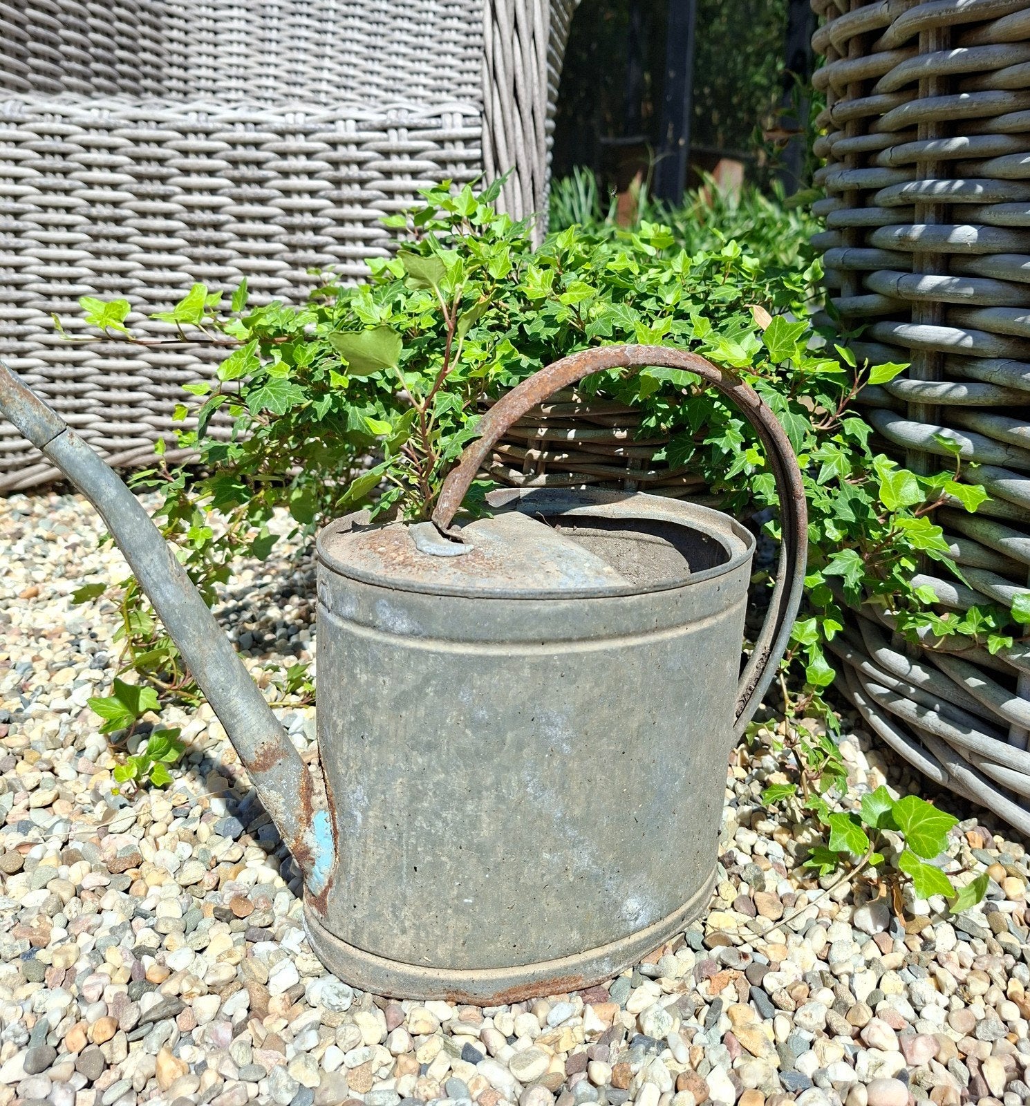 Zinken gietertje klein, Tuin en Terras, Gieters, Ophalen, Gebruikt, IJzer