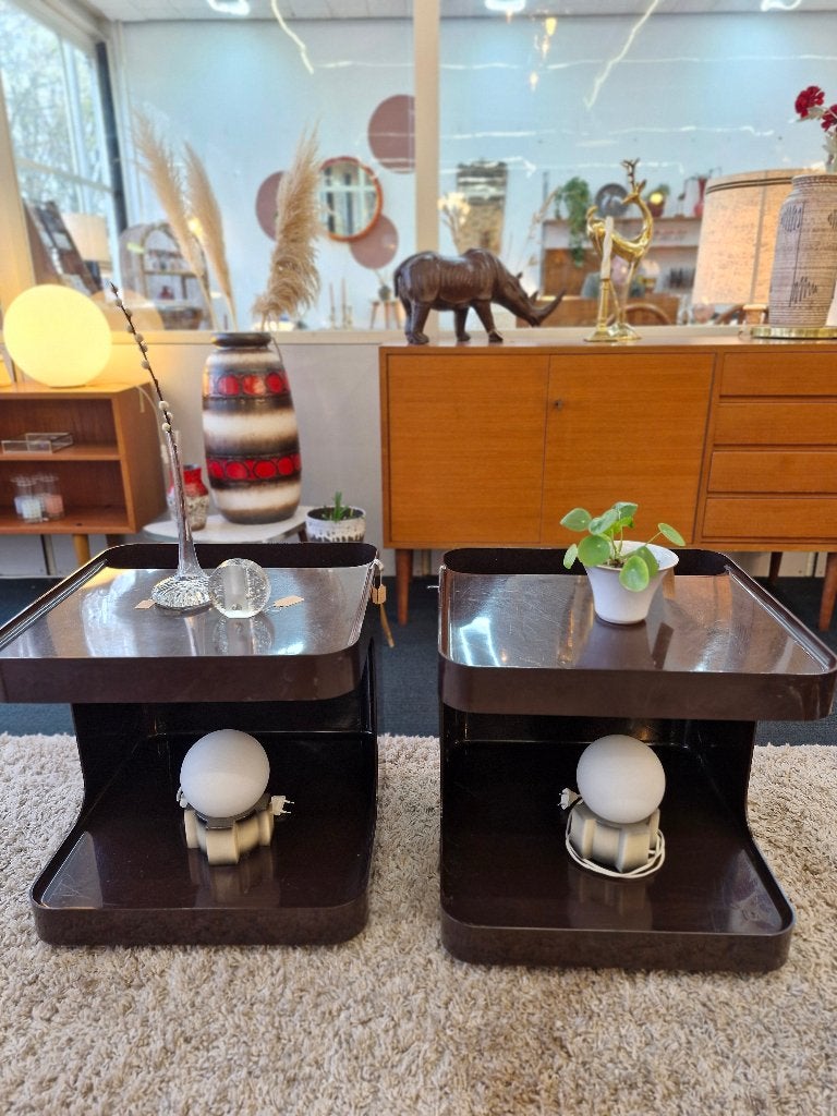 Vintage space age tafeltjes (2) Marcello Siard Italië 70s, Ophalen, Huis en Inrichting