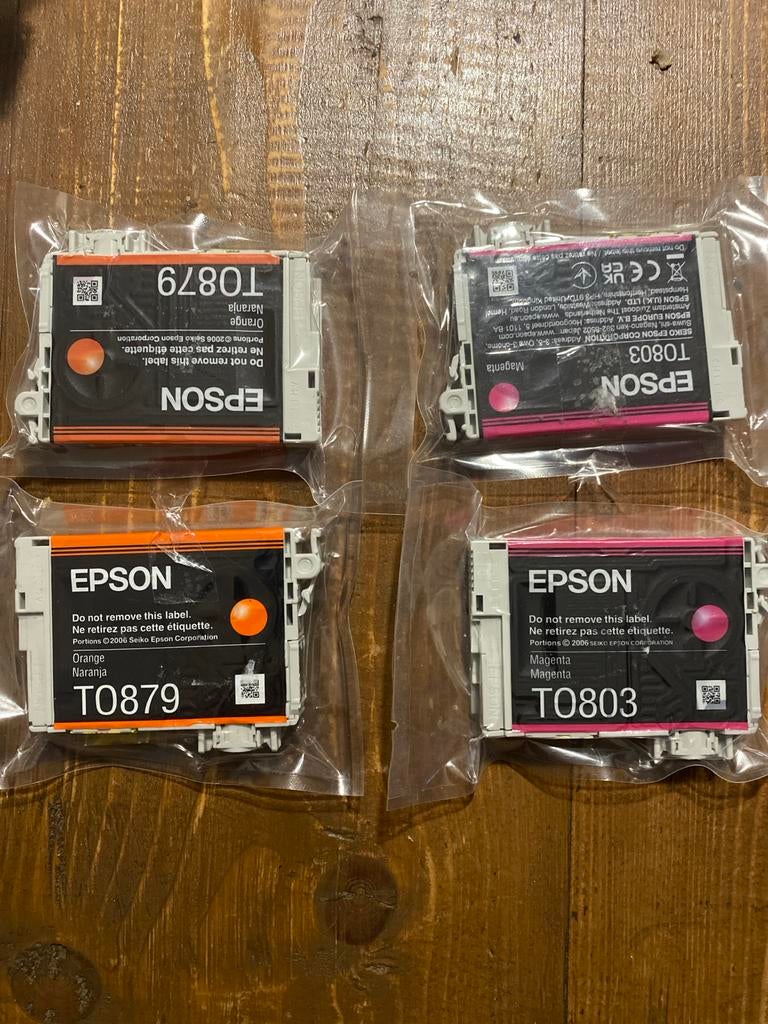 Epson T0879 Oranje en T0803 Magenta Inktcartridges, Computers en Software, Printers, Printer, Inkjetprinter, Ophalen of Verzenden