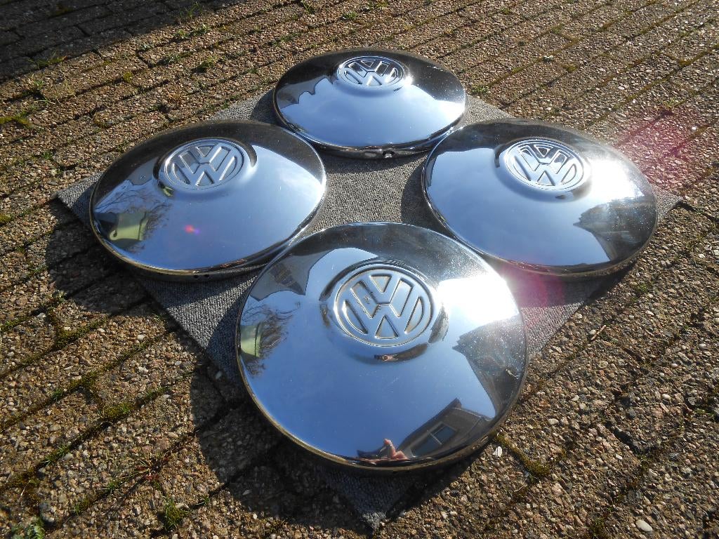 vw volkswagen kever wieldoppen set chroom!, Ophalen of Verzenden, Gebruikt, Volkswagen
