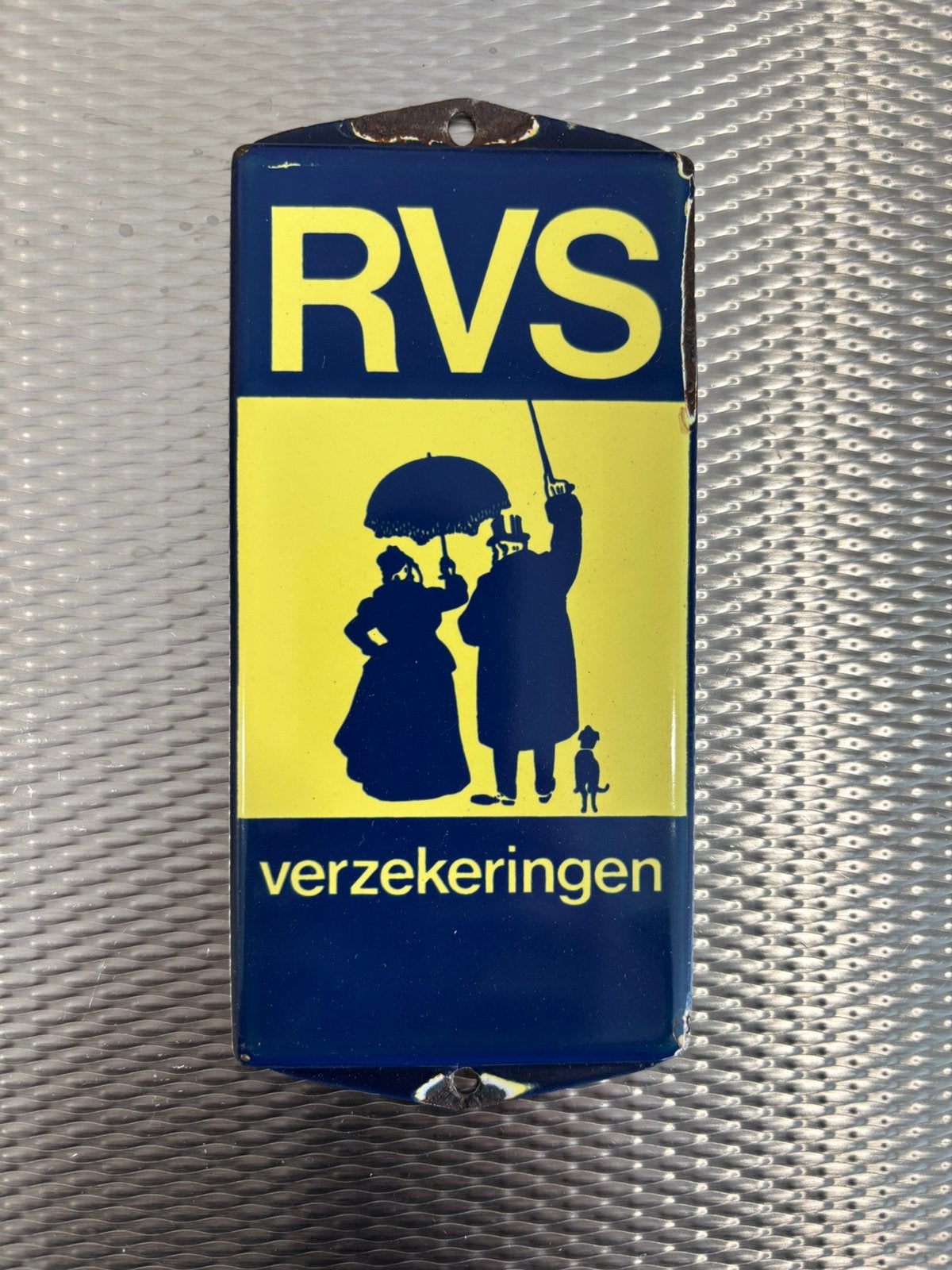 Emaille Deurpostje RVS Verzekeringen, Ophalen of Verzenden