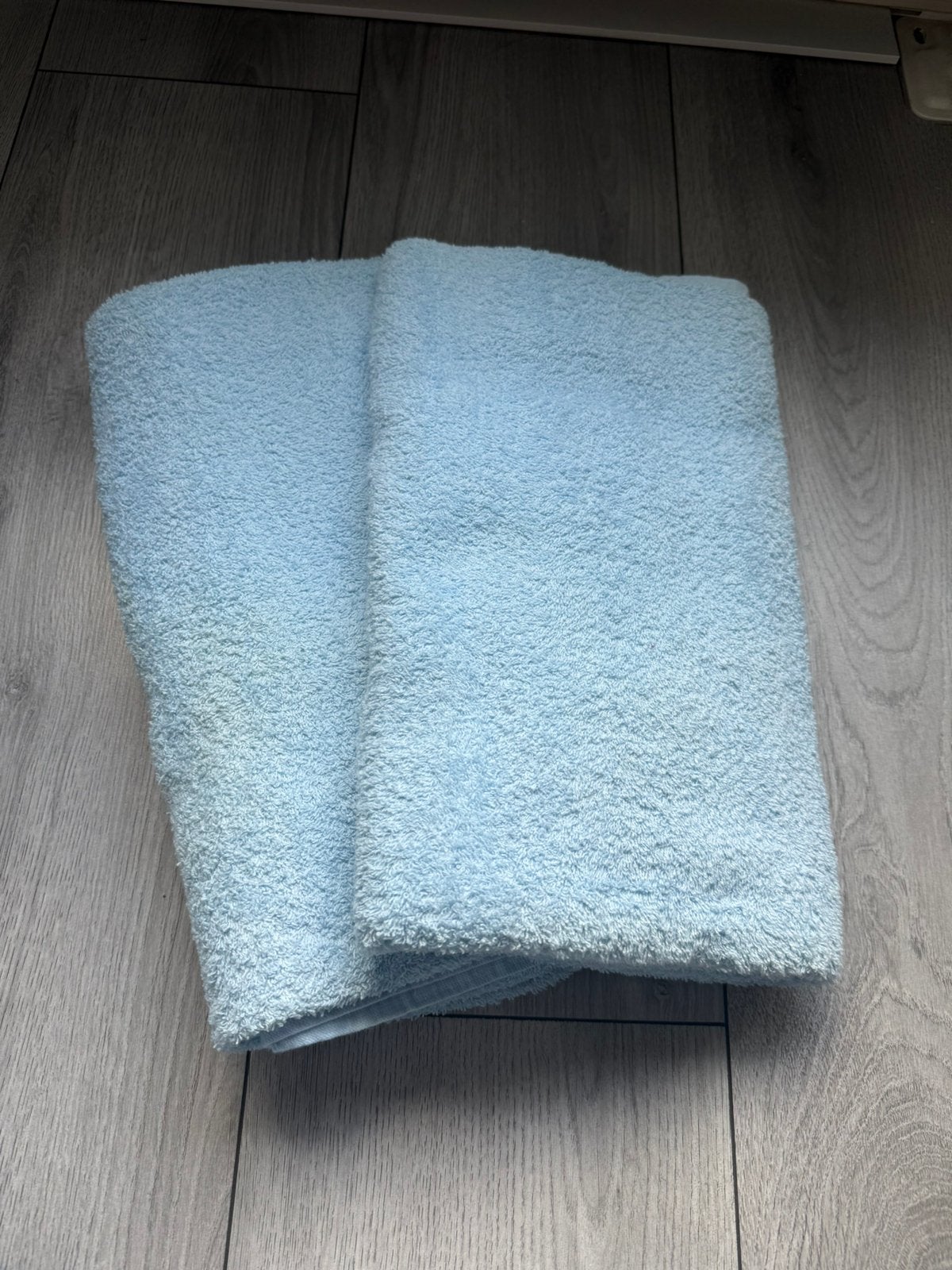 Nieuwstaat 2 badlakens 160x80 cm, Blauw, Overige merken, Badlaken, Nieuw
