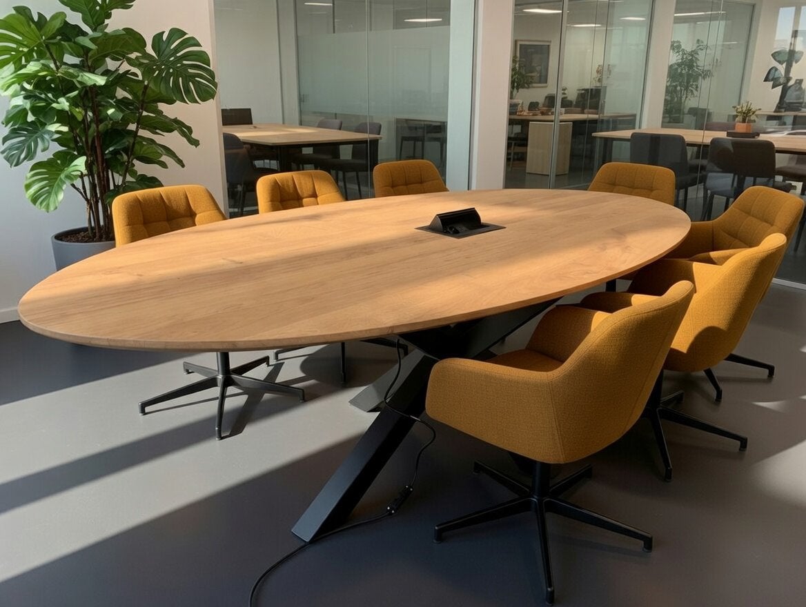 (Eiken) Vergadertafels, Ovaal, 8,10,12,14,16,18 personen, Pastoorsakker 20, JOUWtafel.nl, Overige materialen, 100 tot 150 cm