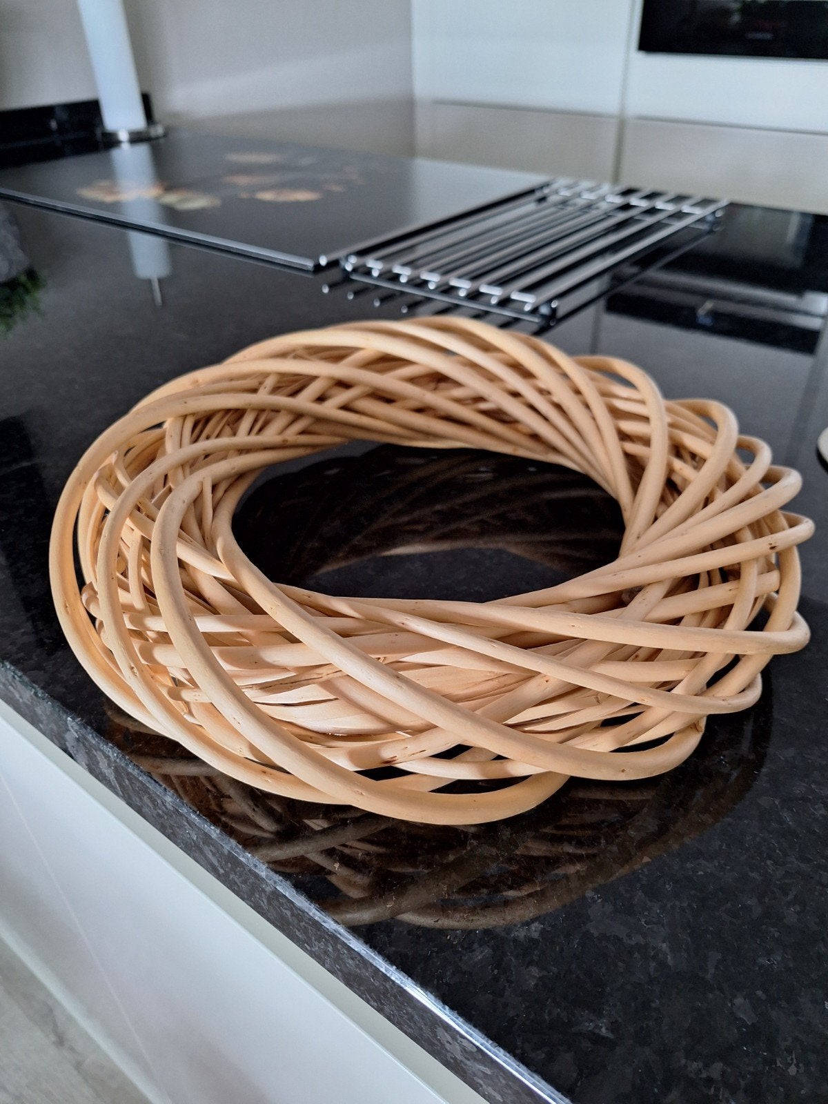 Decoratieve rotan krans - Natuurlijke uitstraling, Ophalen, Beige, Nieuw, Landelijk