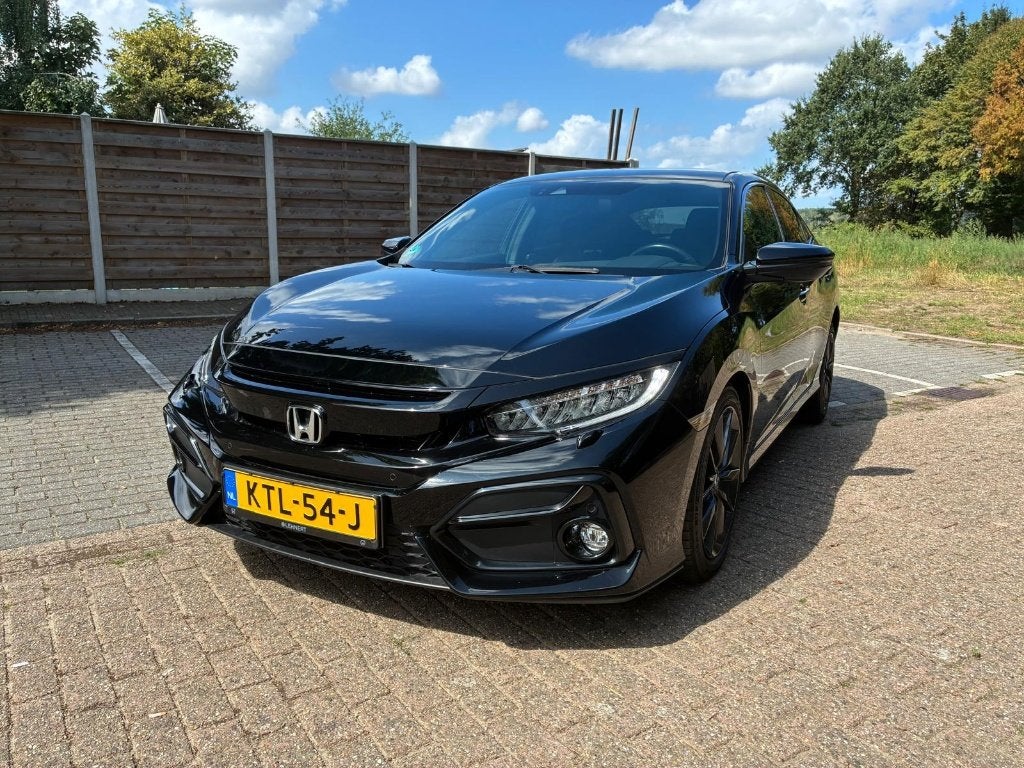 59500 Km / 1e eigenaar / Dealer onderhouden / Civic 1.0 Vtec, Voorwielaandrijving, Dealer onderhouden, Stof, Zwart